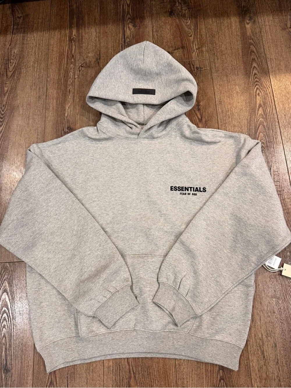 Fear of God Essentials Men’s Light Gray Hooded Sweatshirt